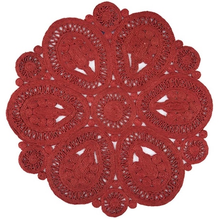 Safavieh 8 x 8 ft. Natural Fiber Contemporary Round Rug, Rust NF360P-8R